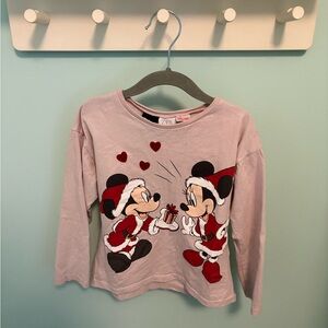 Zara Disney Minnie & Mickey Long Sleeve T-shirt